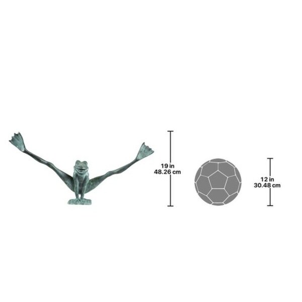 Crazy Legs Leap Frog Bronze Garden Statues Humorous Sculpture
